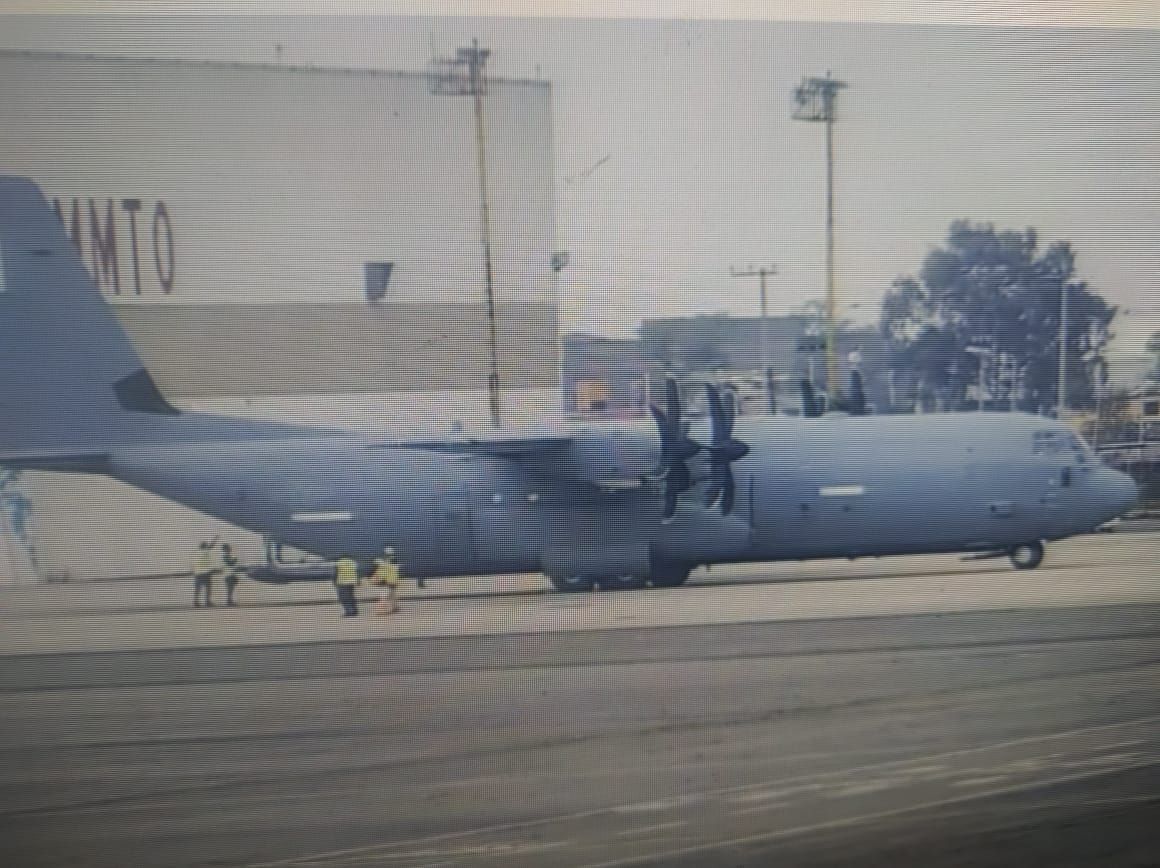 Gobierno asegura que aterrizaje de avión militar de EE.UU. en Toluca fue
