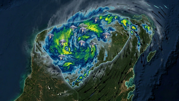 Procivy alerta por lluvias intensas en Yucatán hasta el 5 de junio