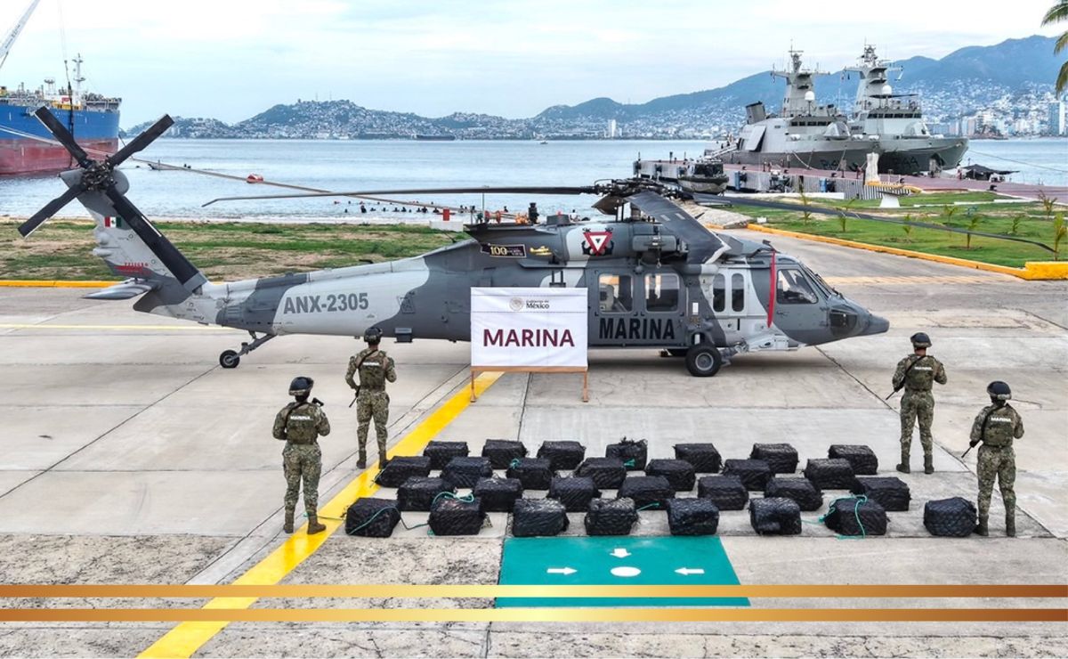 Marina asegura 1.3 toneladas de cocaína en Guerrero