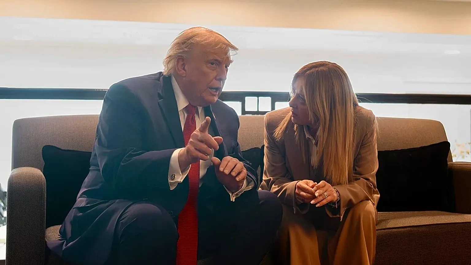Giorgia Meloni rechaza comentario de Trump sobre una foto en el G7