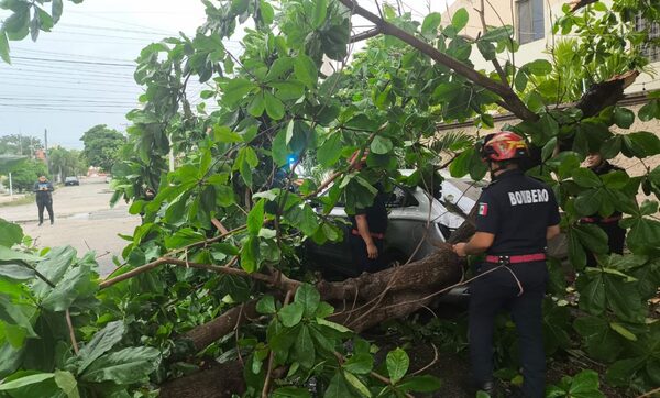 Lluvias dejan 116 reportes de emergencia en Yucatán